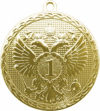 Медаль №3554 (1 место, диаметр 50 мм, металл, цвет золото. Место для вставок: обратная сторона диаметр 46 мм)