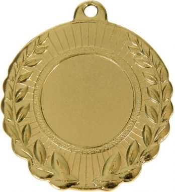 Медаль №29 (Диаметр 50 мм, металл, цвет золото. Место для вставок: лицевая диаметр 25 мм, обратная сторона размер по шаблону)