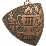 Медаль №3568 (3 место, размер 55x55 мм, металл, цвет бронза)
