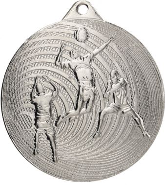 Медаль №1193 (Волейбол, диаметр 70 мм, металл, цвет серебро. Место для вставок: обратная сторона диаметр 65 мм)