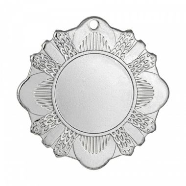 Медаль №2372 (Диаметр 50 мм, металл, цвет серебро. Место для вставок: лицевая диаметр 25 мм, обратная сторона диаметр 45 мм)