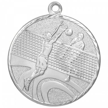 Медаль №3588 (Волейбол, диаметр 40 мм, металл, цвет серебро. Место для вставок: обратная сторона диаметр 35 мм)