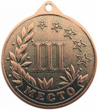 Медаль №3548 (3 место, диаметр 40 мм, металл, цвет бронза. Место для вставок: обратная сторона диаметр 36 мм)