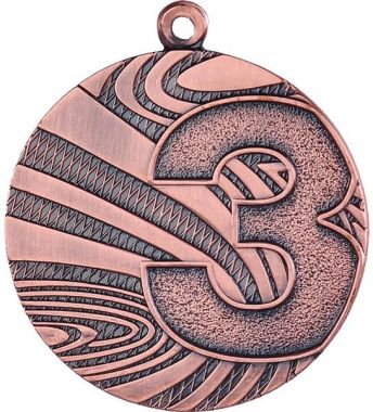 Медаль №2500 (3 место, диаметр 40 мм, металл, цвет бронза. Место для вставок: обратная сторона диаметр 35 мм)