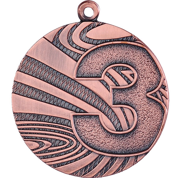 Медаль №2500 (3 место, диаметр 40 мм, металл, цвет бронза. Место для вставок: обратная сторона диаметр 35 мм)