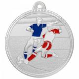 Медаль №3617 (Футбол, диаметр 50 мм, металл, цвет серебро. Место для вставок: обратная сторона диаметр 45 мм)