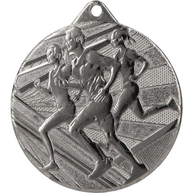 Медаль №945 (Бег, диаметр 50 мм, металл, цвет серебро. Место для вставок: обратная сторона диаметр 45 мм)