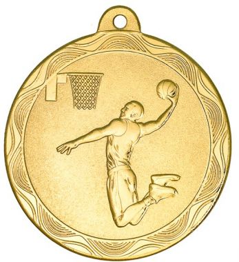 Медаль MZ 63-50/G баскетбол (D-50 мм, s-2,5 мм)