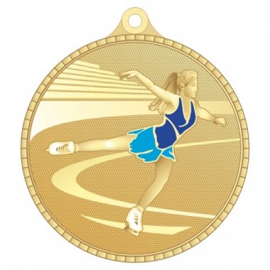 Медаль №3582 (Фигурное катание, диаметр 55 мм, металл, цвет золото. Место для вставок: обратная сторона диаметр 40 мм)