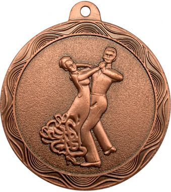 Медаль №2208 (Танцы, диаметр 50 мм, металл, цвет бронза. Место для вставок: обратная сторона диаметр 45 мм)