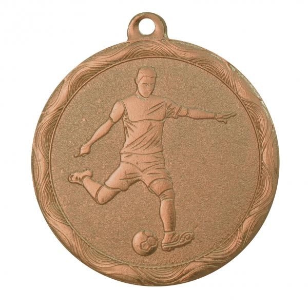 Медаль №1276 (Футбол, диаметр 50 мм, металл, цвет бронза. Место для вставок: обратная сторона диаметр 45 мм)
