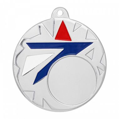 Медаль №3497 (Диаметр 50 мм, металл, цвет серебро. Место для вставок: лицевая диаметр 25 мм, обратная сторона диаметр 45 мм)