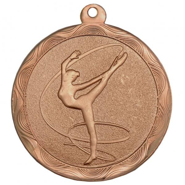 Медаль №1219 (Художественная гимнастика, диаметр 50 мм, металл, цвет бронза. Место для вставок: обратная сторона диаметр 45 мм)