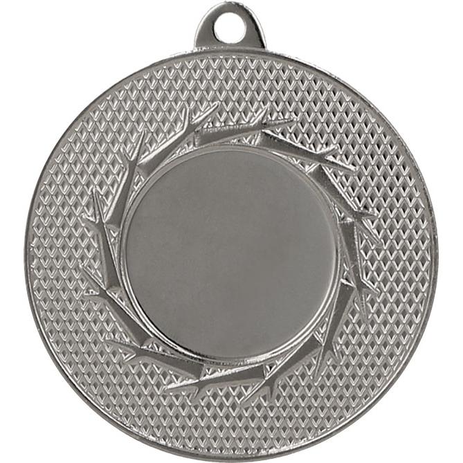 Медаль №859 (Диаметр 50 мм, металл, цвет серебро. Место для вставок: лицевая диаметр 25 мм, обратная сторона диаметр 45 мм)