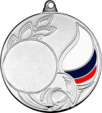 Медаль №1191 (Диаметр 50 мм, металл, цвет серебро. Место для вставок: лицевая диаметр 25 мм, обратная сторона диаметр 46 мм)