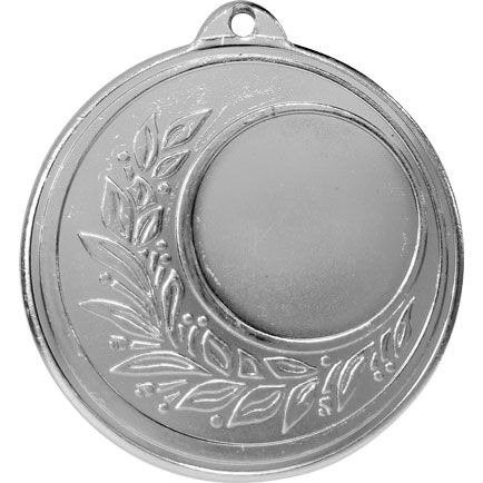 Медаль №1718 (Диаметр 50 мм, металл, цвет серебро. Место для вставок: лицевая диаметр 25 мм, обратная сторона диаметр 45 мм)