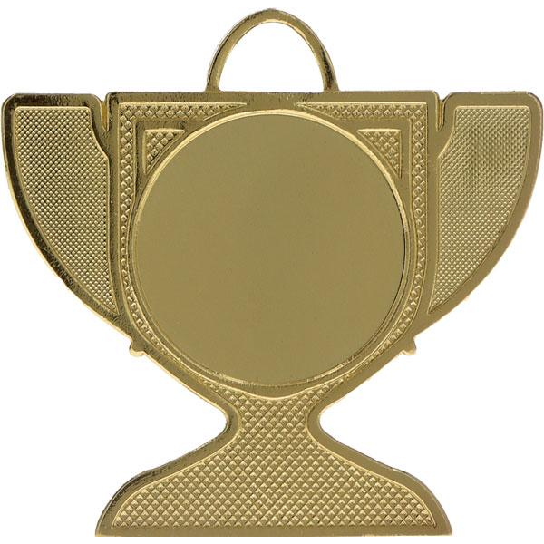 Медаль №943 (Размер 50x50 мм, металл, цвет золото. Место для вставок: лицевая диаметр 25 мм, обратная сторона диаметр 46 мм)