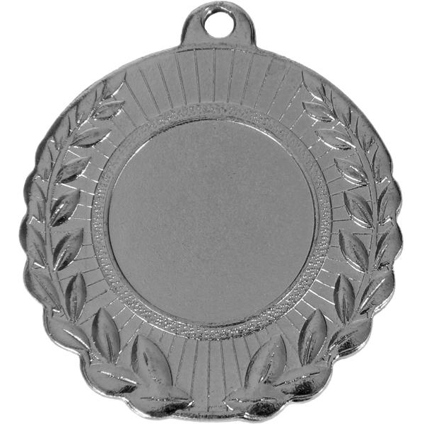 Медаль №29 (Диаметр 50 мм, металл, цвет серебро. Место для вставок: лицевая диаметр 25 мм, обратная сторона размер по шаблону)