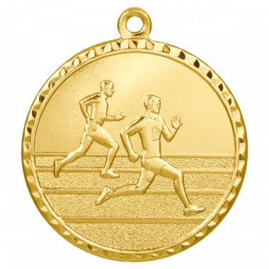 Медаль №3589 (Бег, диаметр 40 мм, металл, цвет золото. Место для вставок: обратная сторона диаметр 35 мм)