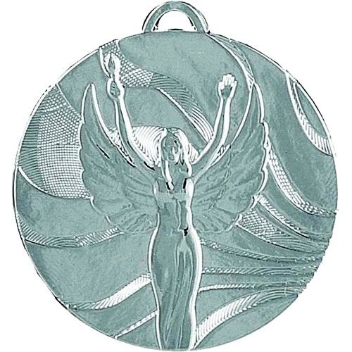 Медаль №136 (Оскар / Ника, диаметр 50 мм, металл, цвет серебро. Место для вставок: обратная сторона диаметр 45 мм)