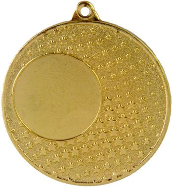 Медаль №131 (Диаметр 50 мм, металл, цвет золото. Место для вставок: лицевая диаметр 25 мм, обратная сторона диаметр 46 мм)