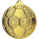 Медаль №1237 (Футбол, диаметр 50 мм, металл, цвет золото. Место для вставок: обратная сторона диаметр 45 мм)