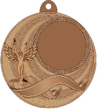 Медаль №2227 (Оскар / Ника, диаметр 50 мм, металл, цвет бронза. Место для вставок: лицевая диаметр 25 мм, обратная сторона диаметр 45 мм)