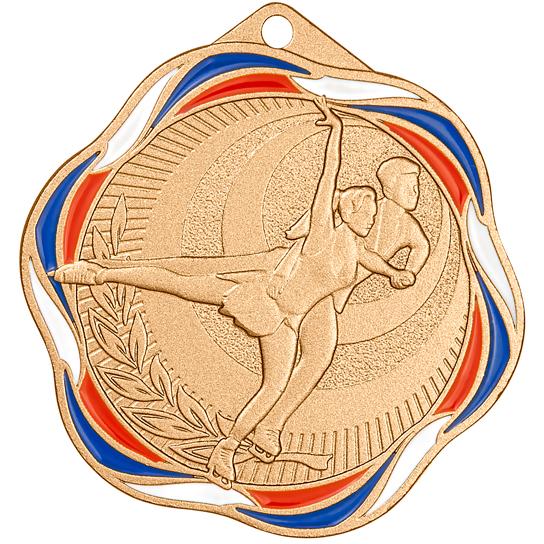 Медаль №2417 (Фигурное катание, диаметр 50 мм, металл, цвет бронза. Место для вставок: обратная сторона диаметр 45 мм)