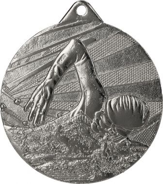 Медаль №948 (Плавание, диаметр 50 мм, металл, цвет серебро. Место для вставок: обратная сторона диаметр 45 мм)