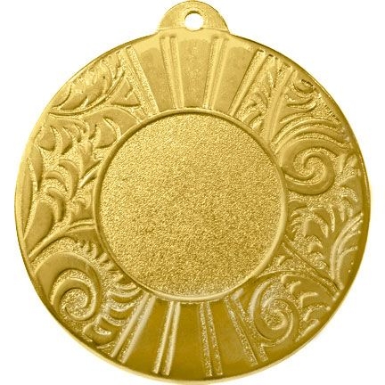 Медаль №187 (Диаметр 50 мм, металл, цвет золото. Место для вставок: лицевая диаметр 25 мм, обратная сторона диаметр 45 мм)