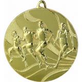Медаль №84 (Легкая атлетика, диаметр 50 мм, металл, цвет золото. Место для вставок: обратная сторона диаметр 45 мм)