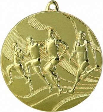 Медаль №84 (Легкая атлетика, диаметр 50 мм, металл, цвет золото. Место для вставок: обратная сторона диаметр 45 мм)