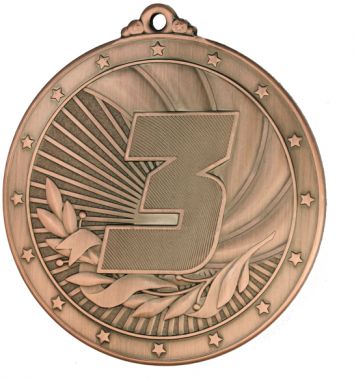 Медаль №2255 (3 место, диаметр 70 мм, металл, цвет бронза. Место для вставок: обратная сторона диаметр 65 мм)