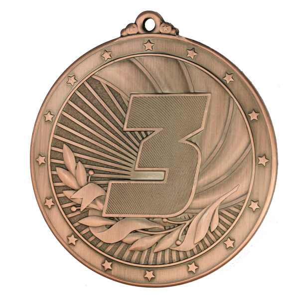 Медаль №2255 (3 место, диаметр 70 мм, металл, цвет бронза. Место для вставок: обратная сторона диаметр 65 мм)