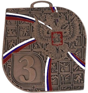 Медаль №3633 (3 место, диаметр 0 мм, металл, цвет бронза)