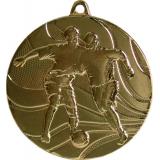 Медаль №129 (Футбол, диаметр 50 мм, металл, цвет золото. Место для вставок: обратная сторона диаметр 45 мм)