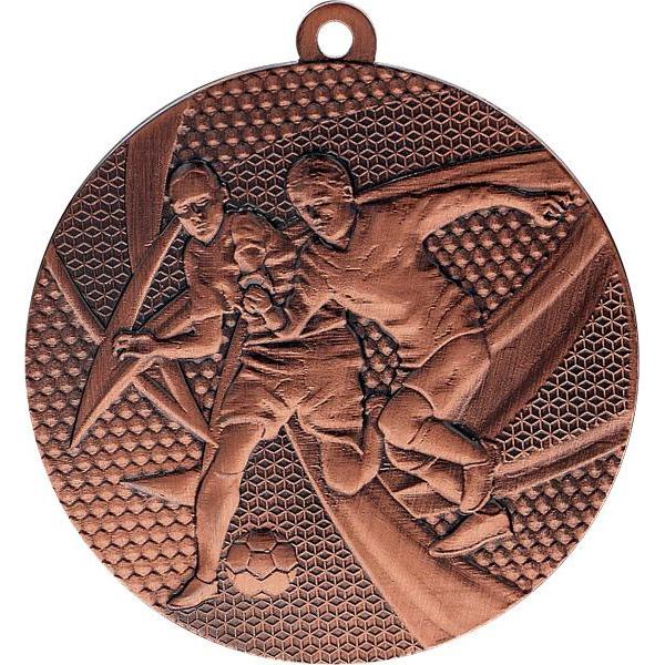 Медаль №932 (Футбол, диаметр 50 мм, металл, цвет бронза. Место для вставок: обратная сторона диаметр 45 мм)