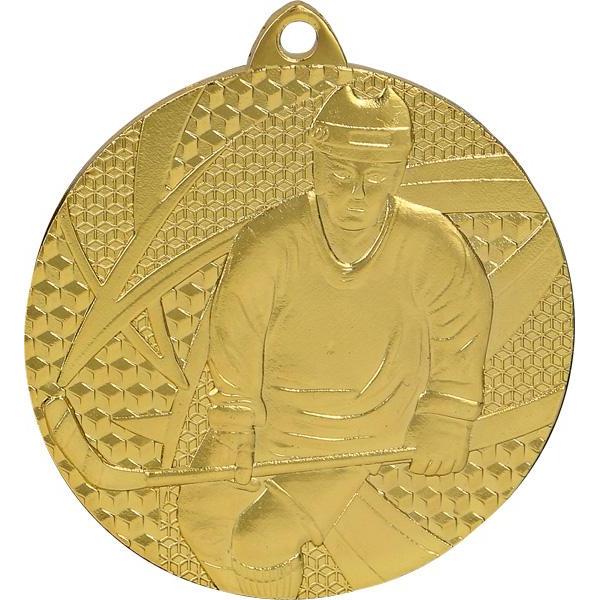 Медаль №171 (Хоккей, диаметр 50 мм, металл, цвет золото. Место для вставок: обратная сторона диаметр 45 мм)