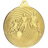 Медаль №1235 (Футбол, диаметр 50 мм, металл, цвет золото. Место для вставок: обратная сторона диаметр 45 мм)