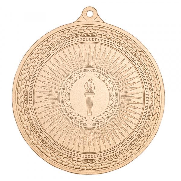 Медаль №3418 (Факел, олимпиада, диаметр 70 мм, металл, цвет бронза. Место для вставок: обратная сторона диаметр 65 мм)