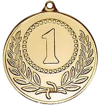 Медаль №152 (1 место, диаметр 50 мм, металл, цвет золото)