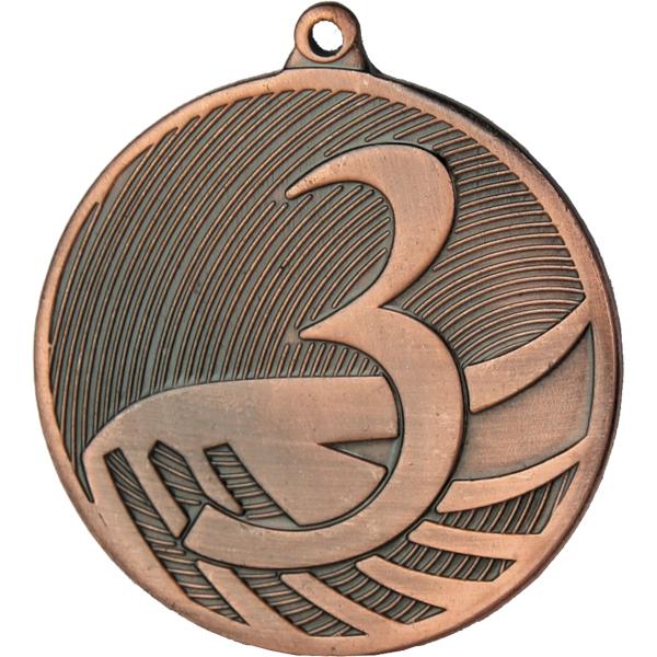 Медаль №3492 (3 место, диаметр 70 мм, металл, цвет бронза. Место для вставок: обратная сторона диаметр 46 мм)