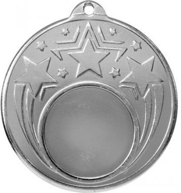 Медаль №190 (Диаметр 50 мм, металл, цвет серебро. Место для вставок: лицевая диаметр 25 мм, обратная сторона диаметр 45 мм)
