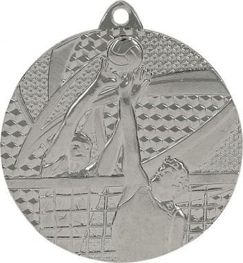 Медаль №926 (Волейбол, диаметр 50 мм, металл, цвет серебро. Место для вставок: обратная сторона диаметр 45 мм)