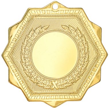 Медаль №2249 (Диаметр 60 мм, металл, цвет золото. Место для вставок: лицевая диаметр 25 мм, обратная сторона диаметр 50 мм)