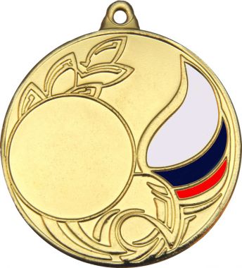 Медаль №1191 (Диаметр 50 мм, металл, цвет золото. Место для вставок: лицевая диаметр 25 мм, обратная сторона диаметр 46 мм)