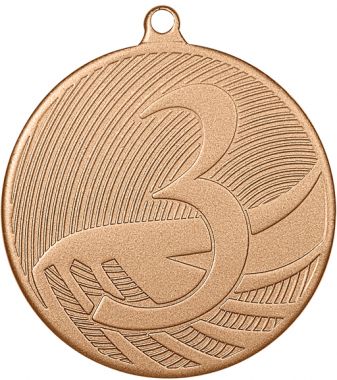 Медаль №2325 (3 место, диаметр 50 мм, металл, цвет бронза. Место для вставок: обратная сторона диаметр 45 мм)