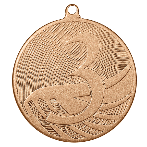 Медаль №2325 (3 место, диаметр 50 мм, металл, цвет бронза. Место для вставок: обратная сторона диаметр 45 мм)