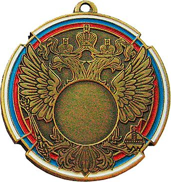 Медаль №206 (Диаметр 70 мм, металл, цвет бронза. Место для вставок: лицевая диаметр 25 мм, обратная сторона диаметр 50х25мм)