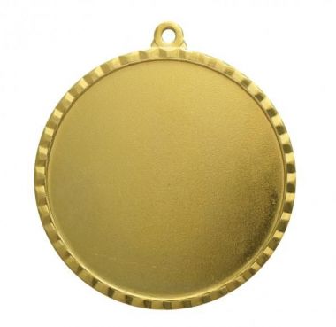 Медаль №1302 (Диаметр 56 мм, металл, цвет золото. Место для вставок: лицевая диаметр 50 мм, обратная сторона диаметр 50 мм)